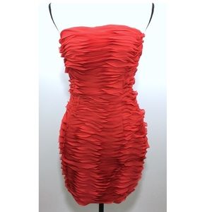 Fitted Rose Petal Red Dress